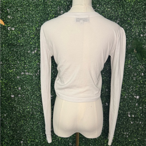 Wildfox White and Red Rose Long Sleeve Top - Picture 2 of 3